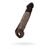 Чёрная насадка на пенис Tс подхватом - 19,5 см. - ToyFa - в Кирове купить с доставкой