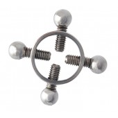 Серебристые зажимы для сосков на винтах - ToyFa - купить с доставкой в Кирове