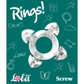 Прозрачное эрекционное кольцо Rings Screw - Lola Games - в Кирове купить с доставкой