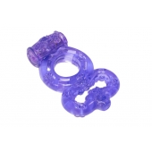 Фиолетовое эрекционное кольцо Rings Treadle с подхватом - Lola Games - в Кирове купить с доставкой