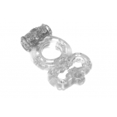 Прозрачное эрекционное кольцо Rings Treadle с подхватом - Lola Games - в Кирове купить с доставкой