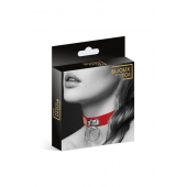 Красный узенький чокер с кольцом - Bijoux Pour Toi - купить с доставкой в Кирове