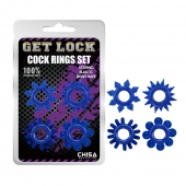 Набор из 4 синих колец Get Lock - Chisa - в Кирове купить с доставкой