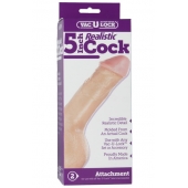 Насадка-реалистик для трусиков Vac-U-Lock 5  Realistic - 12,7 см. - Doc Johnson - купить с доставкой в Кирове