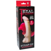 Телесная насадка REAL Standard с усиками на основании - 19 см. - LOVETOY (А-Полимер) - купить с доставкой в Кирове
