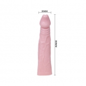 Телесная насадка с вибрацией Sex Expert - 18 см. - Sex Expert - в Кирове купить с доставкой