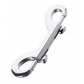 Серебристый двухсторонний карабин TOYFA Metal - ToyFa - купить с доставкой в Кирове