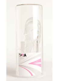 Прозрачная гелевая насадка с клиторальным отростком - 13 см. - Toyfa Basic - в Кирове купить с доставкой