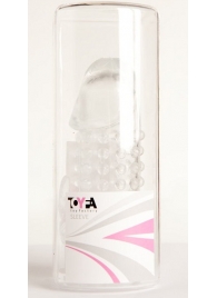 Гелевая прозрачная насадка с 2 отростками - 13 см. - Toyfa Basic - в Кирове купить с доставкой