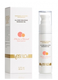 Универсальный массажный гель-смазка Allover Delicious Massage Gel с ароматом персика и аброкоса - 50 мл. - YESforLOV - купить с доставкой в Кирове