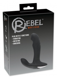 Черный вибромассажер простаты с функцией римминга Plug with Perineum Stimulator - 16,6 см. - Orion - в Кирове купить с доставкой