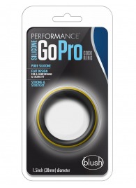 Черно-желтое силиконовое эрекционное кольцо Silicone Go Pro Cock Ring - Blush Novelties - в Кирове купить с доставкой