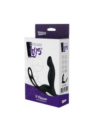 Черный вибромассажер простаты P-PLEASER W ERECTION ENHANCE - Dream Toys - в Кирове купить с доставкой