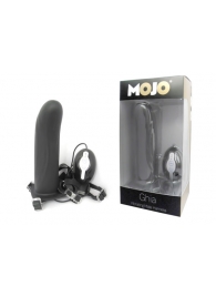 Черный страпон с вибратором Mojo Ghia - Seven Creations - купить с доставкой в Кирове