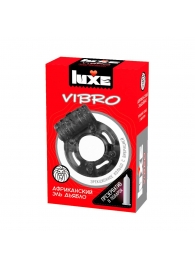 Чёрное эрекционное виброкольцо Luxe VIBRO  Африканский Эль Дьябло  + презерватив - Luxe - в Кирове купить с доставкой