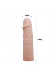 Закрытая телесная насадка-фаллос - 17 см. - Sex Expert - в Кирове купить с доставкой