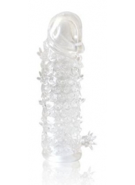 Закрытая прозрачная рельефная насадка Crystal sleeve - 13 см. - Erowoman-Eroman - в Кирове купить с доставкой