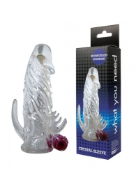 Закрытая прозрачная вибронасадка на пенис Crystal Sleeve Vibe - Erowoman-Eroman - в Кирове купить с доставкой