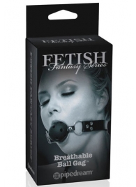 Черный кляп с дырочками Breathable Ball Gag - Pipedream - купить с доставкой в Кирове