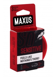 Ультратонкие презервативы в железном кейсе MAXUS Sensitive - 3 шт. - Maxus - купить с доставкой в Кирове