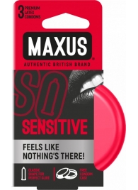 Ультратонкие презервативы в железном кейсе MAXUS Sensitive - 3 шт. - Maxus - купить с доставкой в Кирове