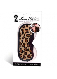 Леопардовая маска на глаза Peek-a-Boo - Lux Fetish - купить с доставкой в Кирове
