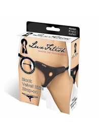 Черные плюшевые трусики для страпона - Lux Fetish - купить с доставкой в Кирове