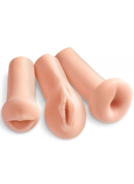 Комплект из 3 мастурбаторов All 3 Holes: вагина, анус, ротик - Pipedream - в Кирове купить с доставкой