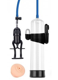 Прозрачная вакуумная вибропомпа Sex Expert с насадкой-вагиной - Sex Expert - в Кирове купить с доставкой