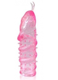 Закрытая рельефная насадка Crystal sleeve snakes в виде змеи с усиками - 14 см. - Erowoman-Eroman - в Кирове купить с доставкой