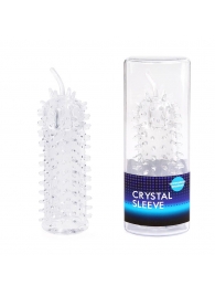Закрытая рельефная насадка Crystal sleeve с усиками - 12 см. - Erowoman-Eroman - в Кирове купить с доставкой
