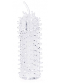 Закрытая рельефная насадка Crystal sleeve с усиками - 12 см. - Erowoman-Eroman - в Кирове купить с доставкой
