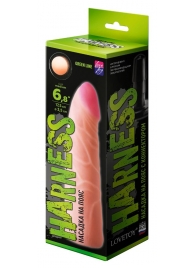 Фаллическая насадка на трусики харнесс - 17,5 см. - LOVETOY (А-Полимер) - купить с доставкой в Кирове
