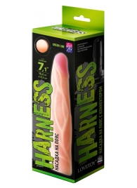 Телесная насадка с венками на Harness с коннектором GREEN LINE - 18 см. - LOVETOY (А-Полимер) - купить с доставкой в Кирове