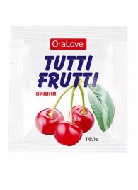 Пробник гель-смазки Tutti-frutti с вишнёвым вкусом - 4 гр. - Биоритм - купить с доставкой в Кирове