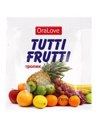Пробник гель-смазки Tutti-frutti со вкусом тропических фруктов - 4 гр. - Биоритм - купить с доставкой в Кирове