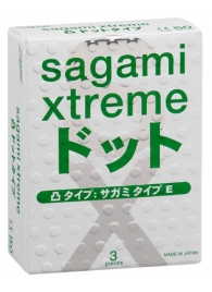 Презервативы Sagami Xtreme SUPER DOTS с точками - 3 шт. - Sagami - купить с доставкой в Кирове