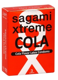 Ароматизированные презервативы Sagami Xtreme COLA - 3 шт. - Sagami - купить с доставкой в Кирове