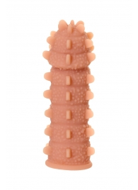 Телесная реалистичная насадка KOKOS Extreme Sleeve 04 с дополнительной стимуляцией - 12,7 см. - KOKOS - в Кирове купить с доставкой