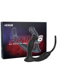 Черная анальная пробка NEXUS SIMUL8 с фиксацией на теле кольцами - Nexus Range - в Кирове купить с доставкой