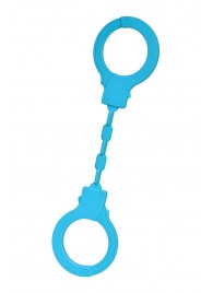 Голубые силиконовые наручники A-Toys без ключа - A-toys - купить с доставкой в Кирове