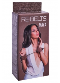 Коричневые кожаные наручники Maya - Rebelts - купить с доставкой в Кирове