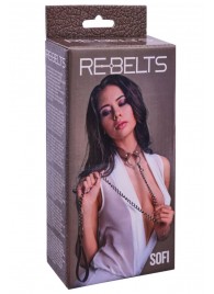 Коричневый поводок и чокер с кольцом Sofi - Rebelts - купить с доставкой в Кирове