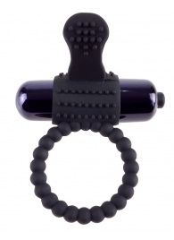 Черное эрекционное виброкольцо Vibrating Silicone Super Ring - Pipedream - в Кирове купить с доставкой