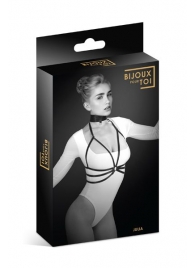 Черная упряжь на грудь Julia - Bijoux Pour Toi - купить с доставкой в Кирове