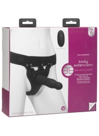 Черный полый вибрострапон Body Extensions BE Aroused - 17,78 см. - Doc Johnson - купить с доставкой в Кирове