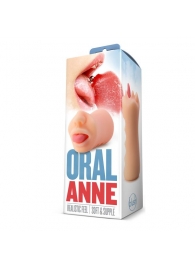 Телесный мастурбатор-ротик с язычком Oral Anne - Blush Novelties - в Кирове купить с доставкой