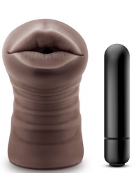 Коричневый мастурбатор-ротик Heather - Blush Novelties - в Кирове купить с доставкой