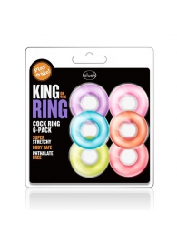 Набор из 6 эрекционных колец King of the Ring - Blush Novelties - в Кирове купить с доставкой