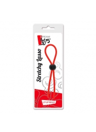 Красное эрекционное лассо с одной бусиной-утяжкой STRETCHY THIN LASSO - Dream Toys - в Кирове купить с доставкой